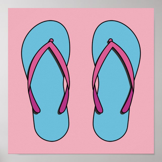 Affiche Tongs de plage (Devant)