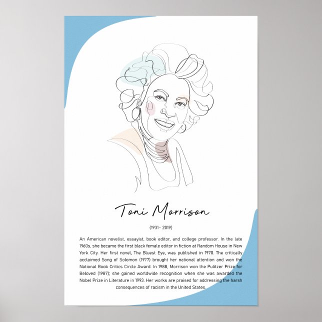 Affiche Toni Morrison (Devant)