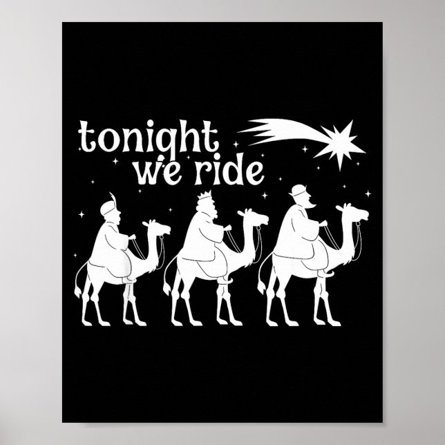 Affiche Tonight We Ride Christmas, 3 Wise Men, Christian C (Devant)