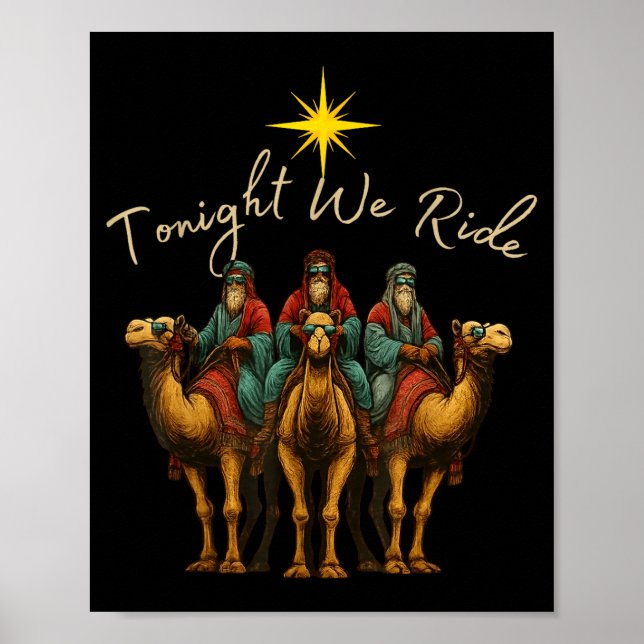 Affiche Tonight We Ride Three Wise Men Christmas Nativity  (Devant)