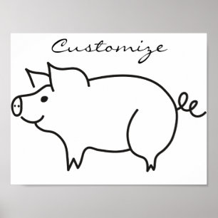 Affiche Tonnerre d'animal de porc