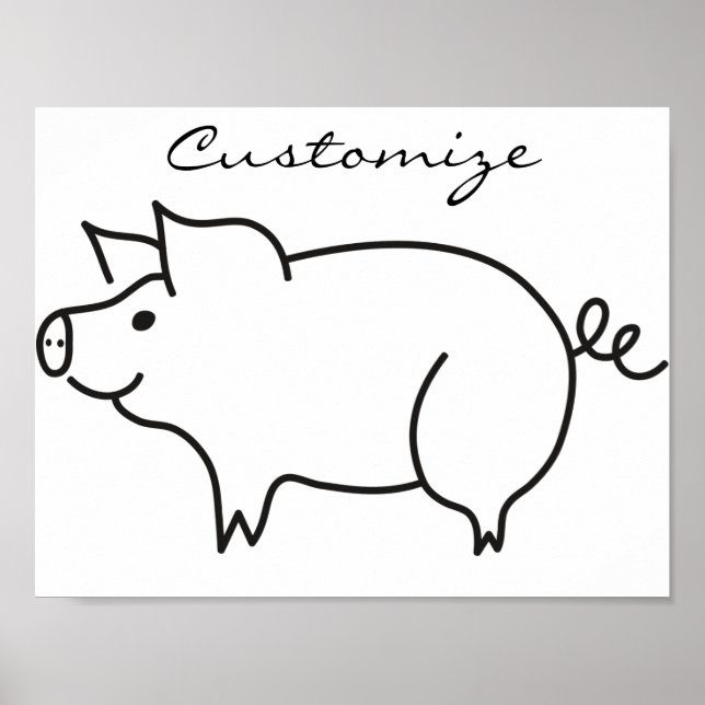 Affiche Tonnerre d'animal de porc (Devant)