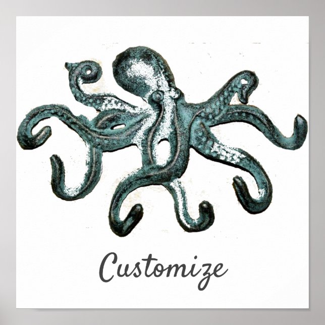 Affiche Tonnerre octopus bleu (Devant)