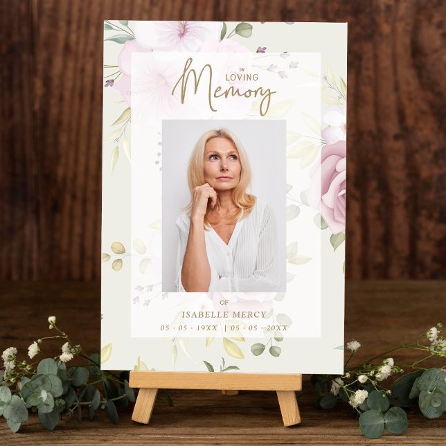 Affiche Tons roses Botanique Floral traditionnel Photo Amu (Créateur téléchargé)