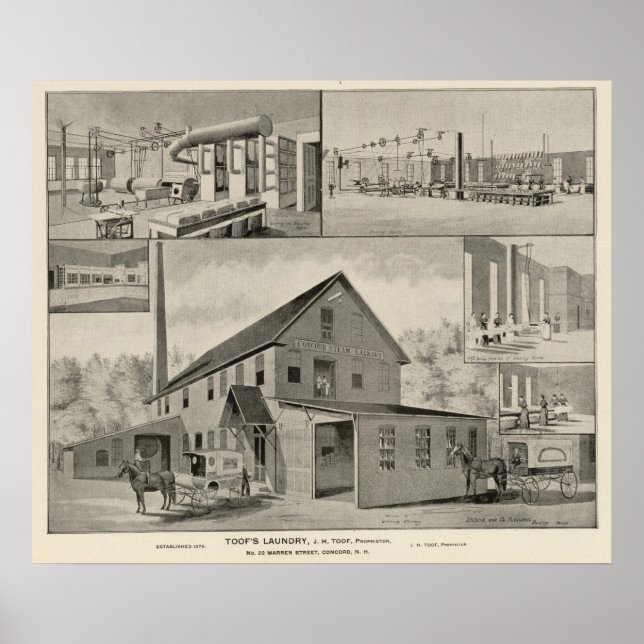 Affiche Toof's Laundry, Concord, NH (Devant)