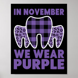 Affiche Tooth en novembre nous portons Purple Alzheimer