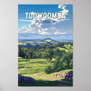Affiche Toowoomba Australia Travel Art Vintage