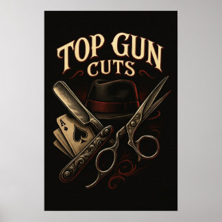 Affiche Top Gun Cuts Gangster Logo