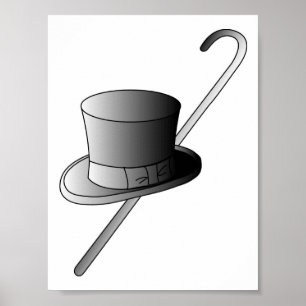Affiche Top Hat and Cane