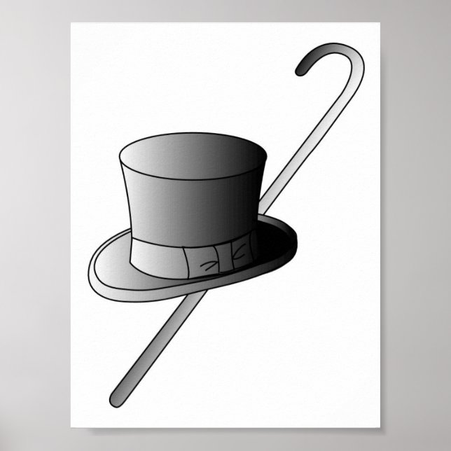 Affiche Top Hat and Cane (Devant)