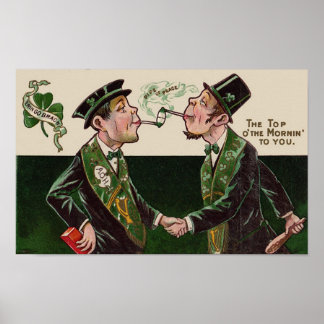 Affiche Top of'the Mornin' Vintage St. Patrick's Day