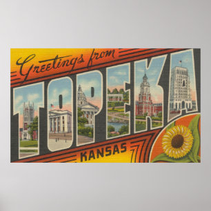 Affiche Topeka, KansasScènes de grandes lettresTopeka, KA 