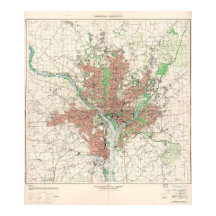 Topographic Map of Washington, D.C. 1953