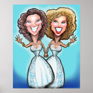 Affiche Toppers de gâteau Mariage lesbien