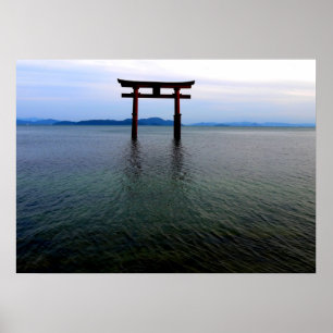 Affiche Tori japonais flottant