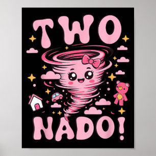 Affiche Tornade 2 ans Fille Anniversaire Deux Nado 2e Anni