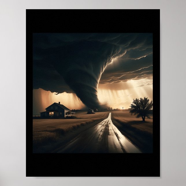 Affiche Tornade Chaser Tornado Twister Météorologue (Devant)