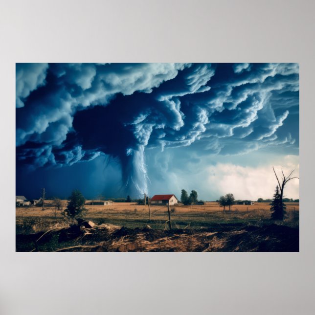 Affiche Tornado Nature Force déclencher une catastrophe de (Devant)