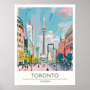Affiche Toronto Canada Art Illustration Voyage