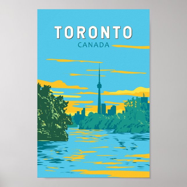 Affiche Toronto Canada Travel Art Vintage (Devant)