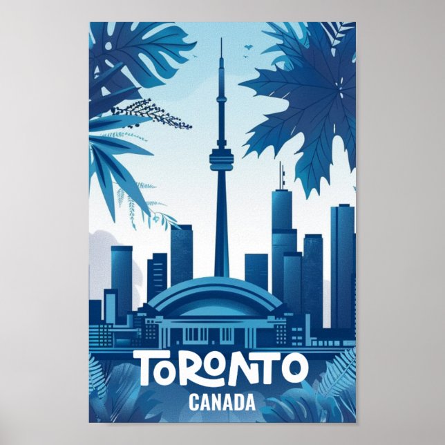 Affiche Toronto Canada Vintage célèbre Travel Place (Devant)
