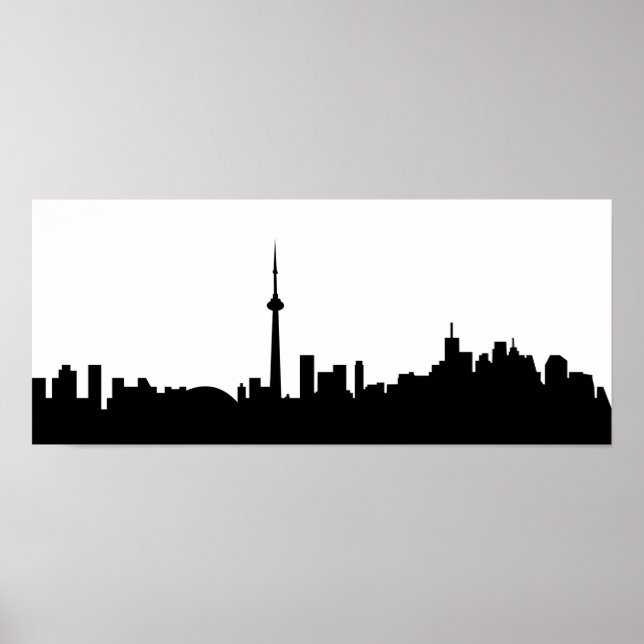 Affiche toronto cityscape canada symbole de la ville silho (Devant)
