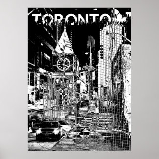 Affiche ࿗ Toronto, collage noir et blanc