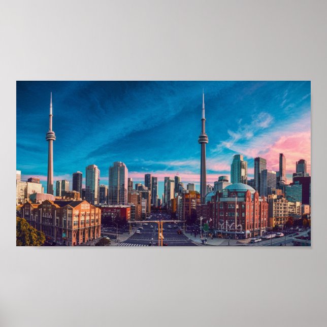 Affiche Toronto Downtown City, Toronto Downtown, art (Devant)