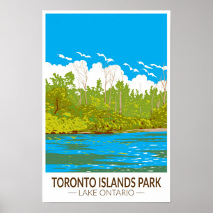 Affiche Toronto Islands Park Travel Art Vintage