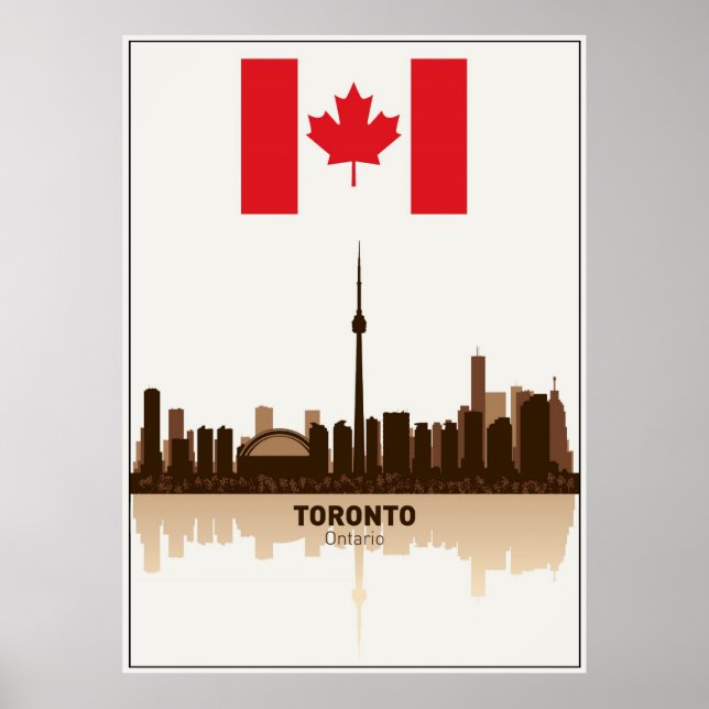 AFFICHE TORONTO ONTARIO CANADA SKYLINE (Devant)