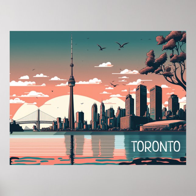 Affiche Toronto Ontario Panorama Vue Cityscape (Devant)
