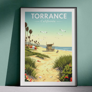 Affiche Torrance Californie vintage