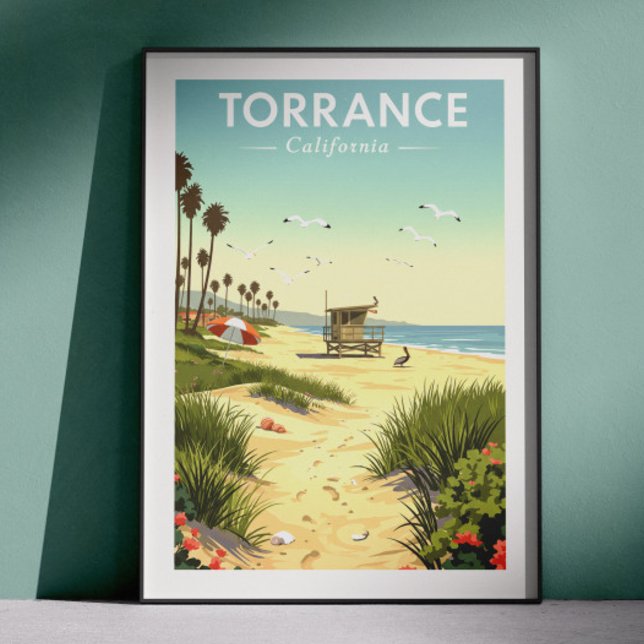 Affiche Torrance Californie vintage (Créateur téléchargé)