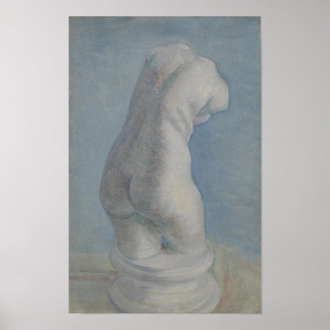 Affiche Torse en plâtre de Van Gogh - Art Classique Bleu (Devant)