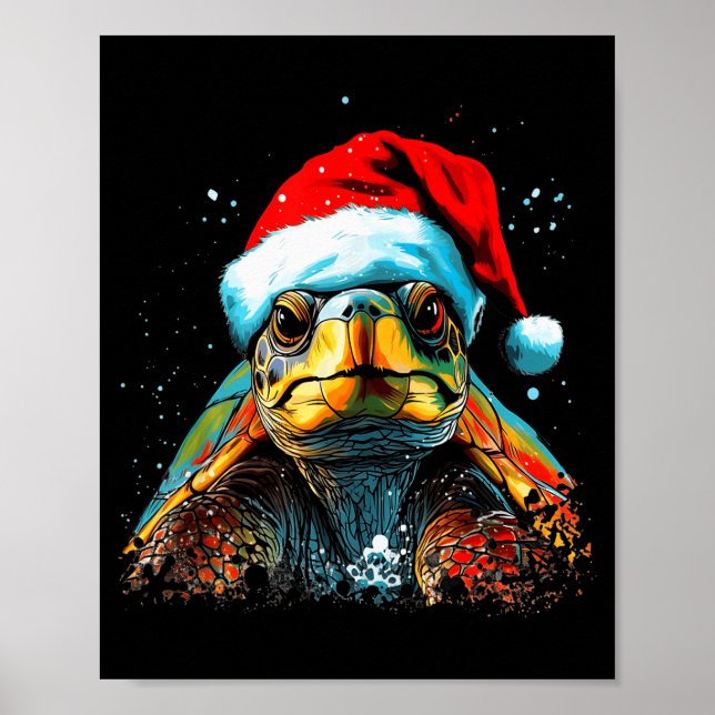 Affiche Tortoise Christmas Animal Lovers Men Women Kids Gi (Devant)