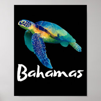 Affiche Tortue bahamas souvenir_bahamas 