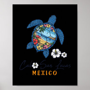 Affiche Tortue Cabo San Lucas Mexique Vacances Été Hommes 
