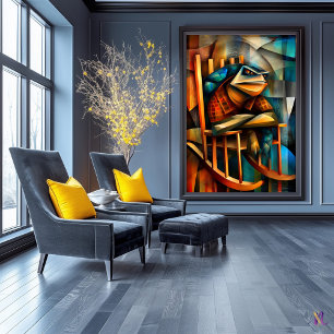 Affiche Tortue charmante – Fauteuil à bascule de grincheux