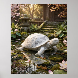 Affiche Tortue de marbre Calme côtier