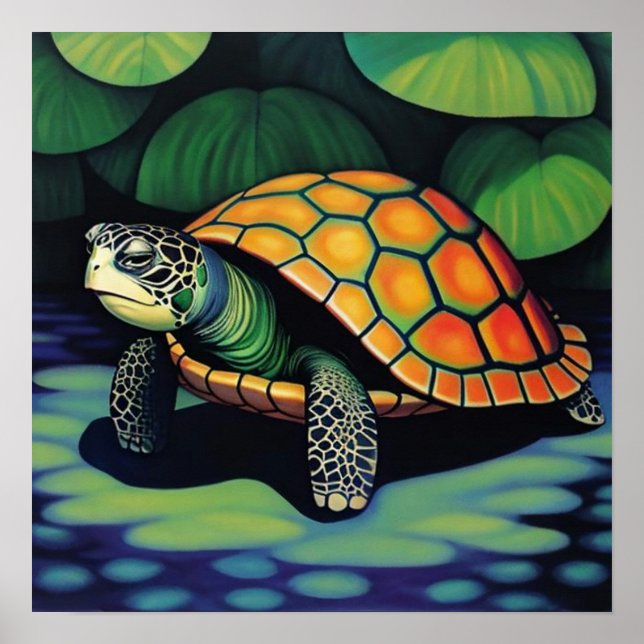 Affiche Tortue de mer (Devant)