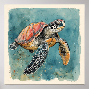 Affiche Tortue de mer