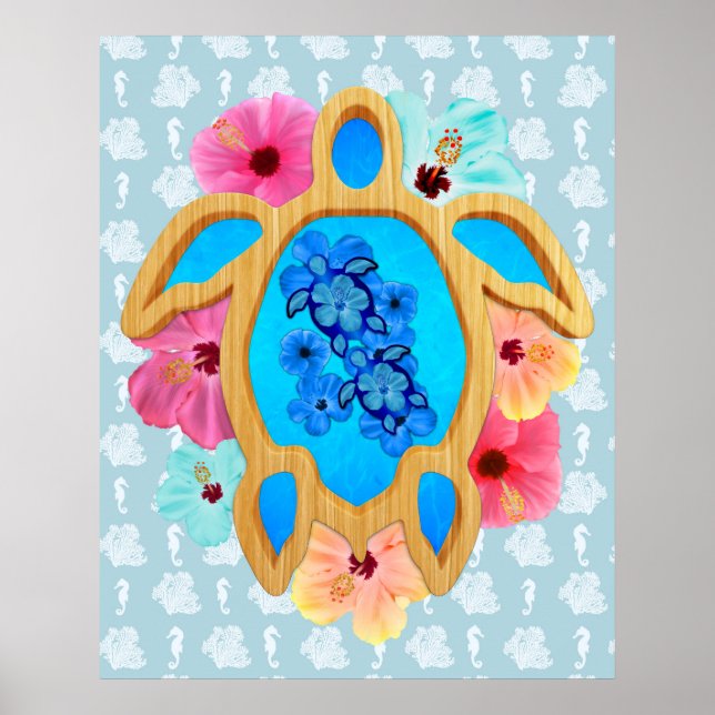 Affiche Tortue de mer d'Aloha Honu (Devant)