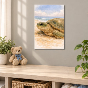 Affiche Tortue de mer Plage Océanique