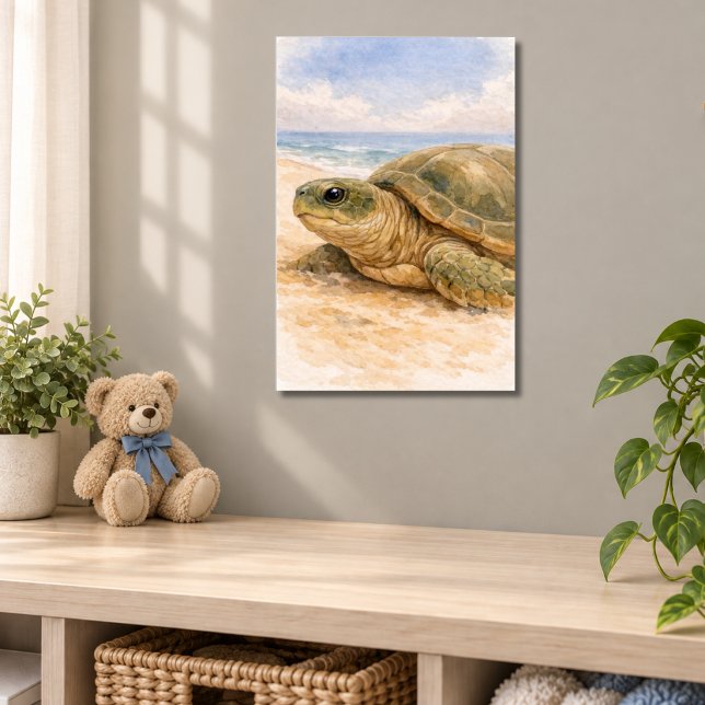 Affiche Tortue de mer Plage Océanique (Créateur téléchargé)