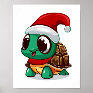 Affiche Tortue de Noël