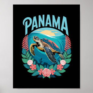 Affiche Tortue de Panama Panaméen Fierté panaméenne Pays