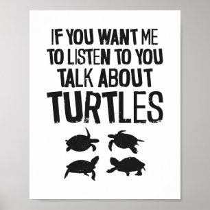 Affiche Tortue de tortue de mer si vous voulez moi