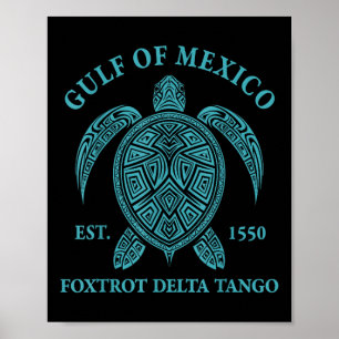 Affiche Tortue Du Golfe Du Mexique Delta Tango Est 1550