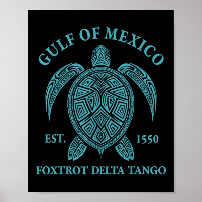 Affiche Tortue Du Golfe Du Mexique Delta Tango Est 1550 (Devant)