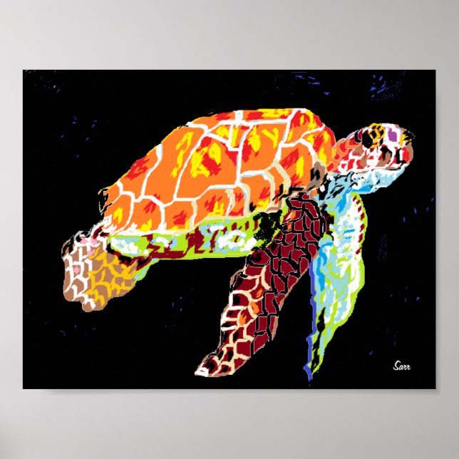 Affiche : Tortue marine (Devant)
